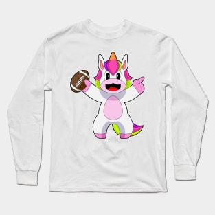 Unicorn American Football Sports Long Sleeve T-Shirt